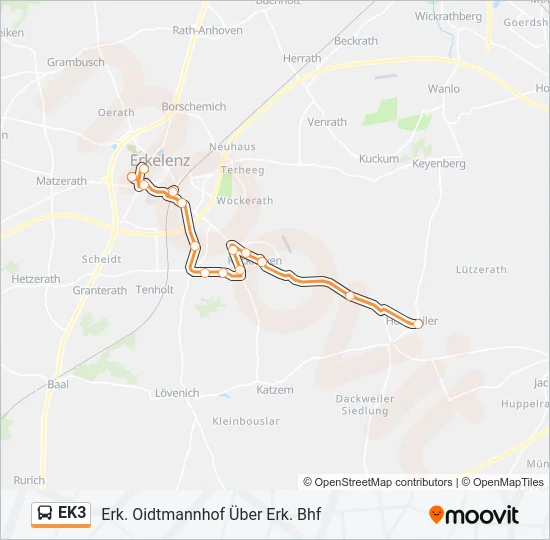 EK3 Bus Line Map
