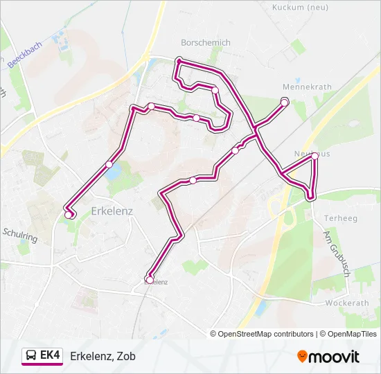 EK4 Bus Line Map