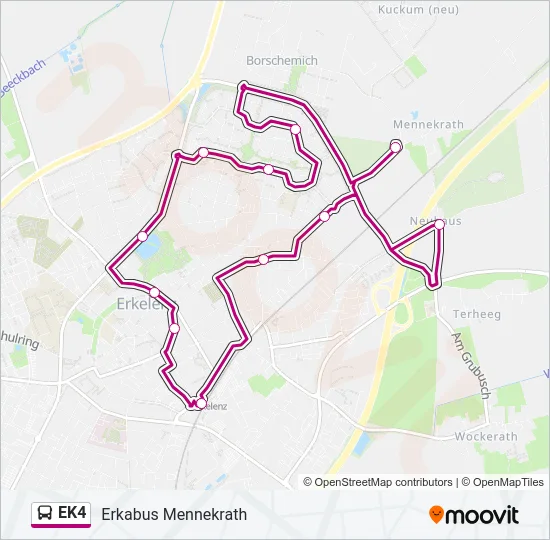 EK4 Bus Line Map