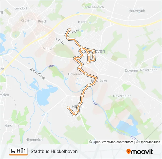 HÜ1 Bus Line Map