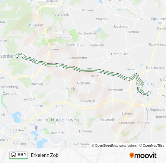 SB1 Bus Line Map