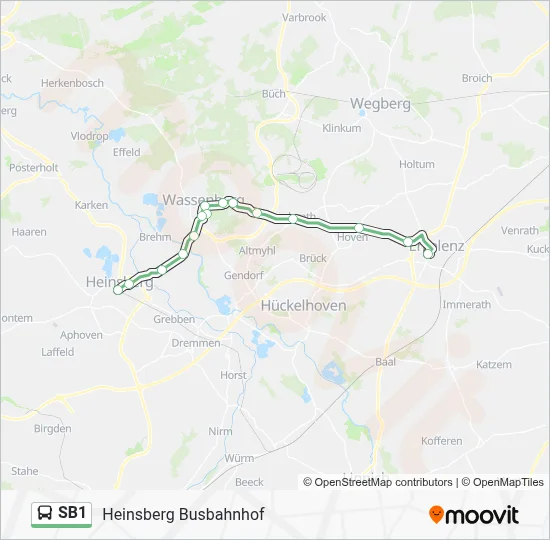 SB1 Bus Line Map