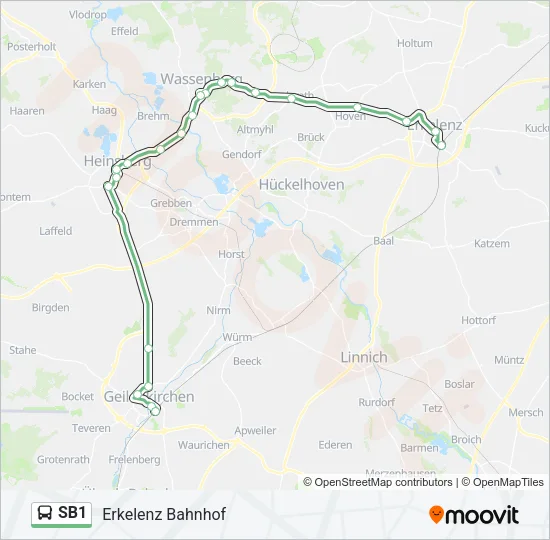 SB1 Bus Line Map