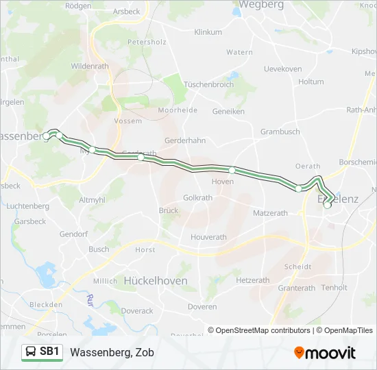 SB1 Bus Line Map