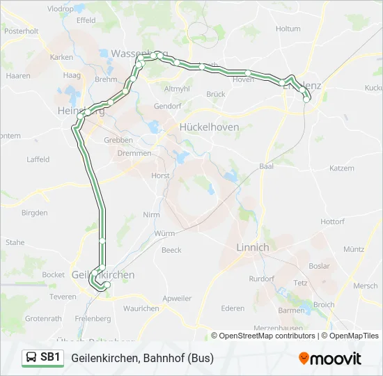 SB1 Bus Line Map