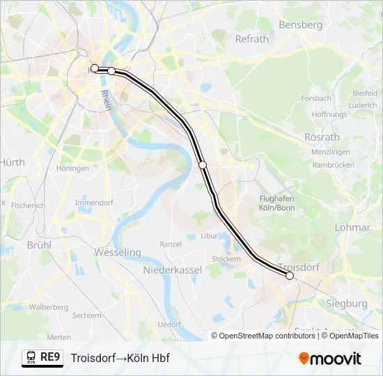RE9 Bus Line Map