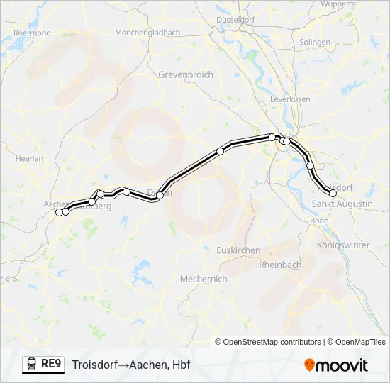 RE9 Train Line Map