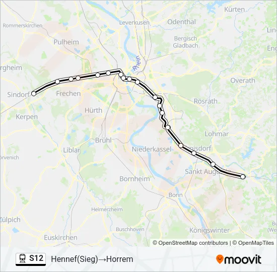 S12 Train Line Map