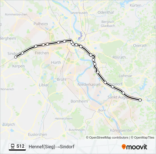 S12 Train Line Map
