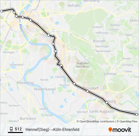 S12 Train Line Map
