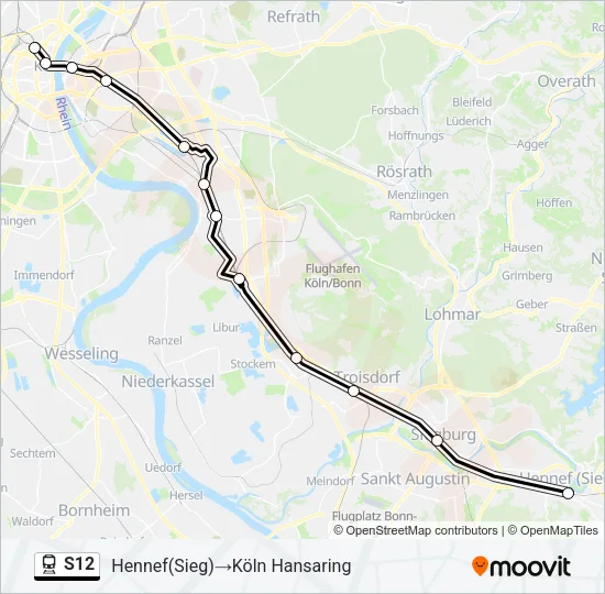S12 Train Line Map