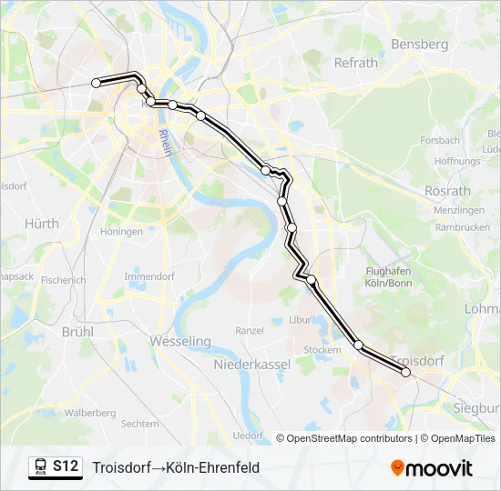 S12 Train Line Map