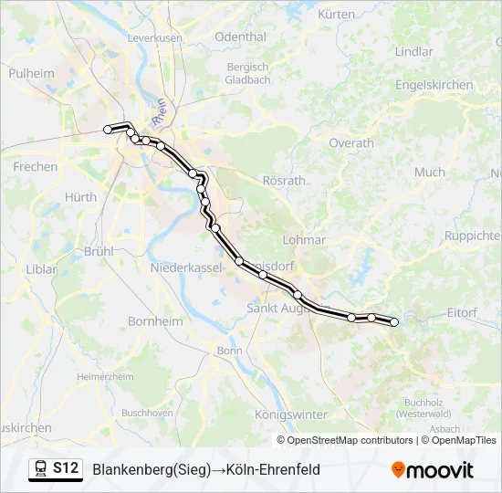 S12 Train Line Map