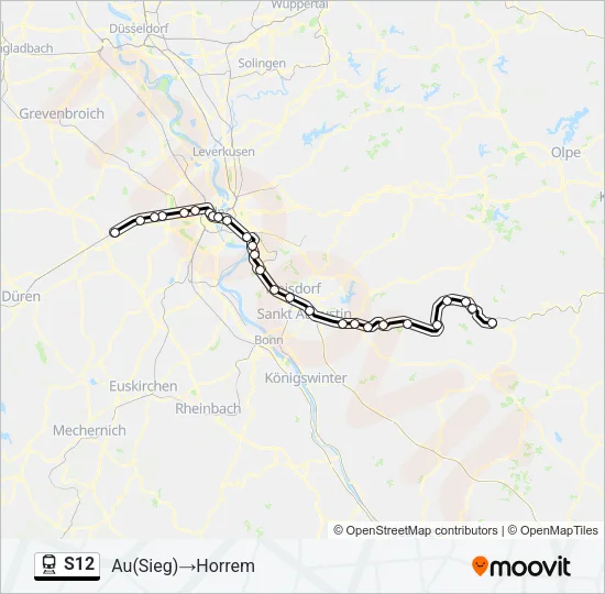 S12 Train Line Map