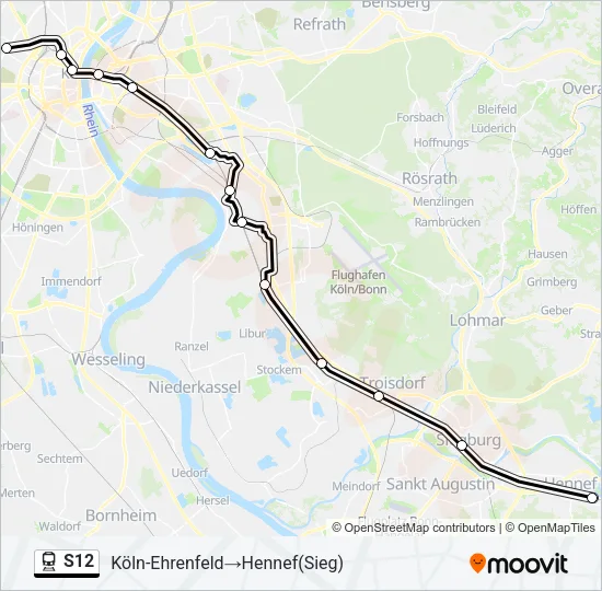 S12 Train Line Map