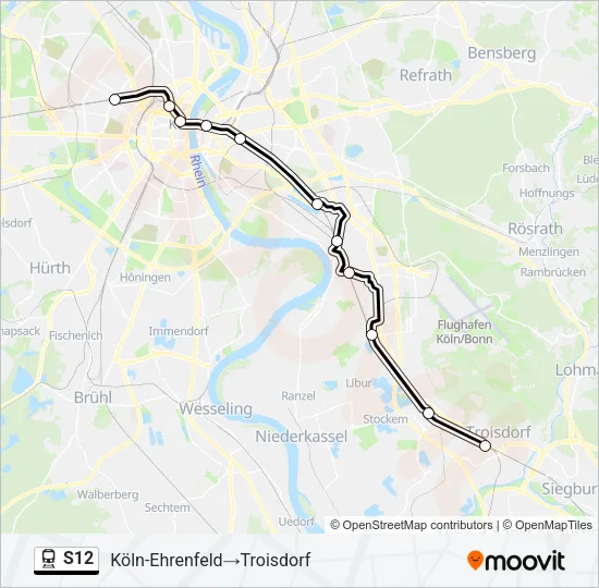 S12 Train Line Map