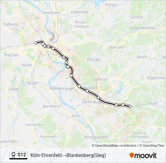 S12 Train Line Map