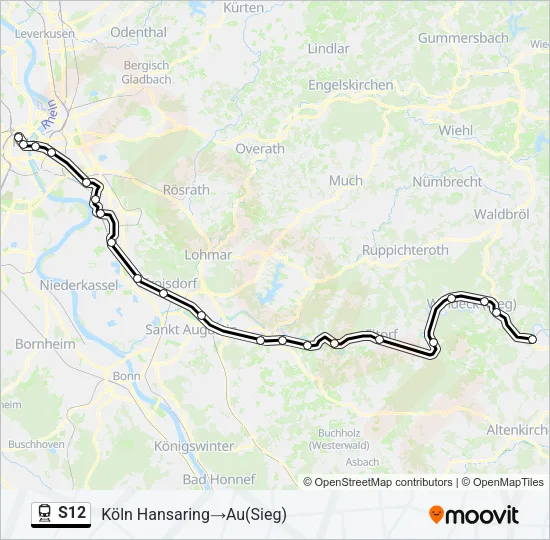 S12 Train Line Map