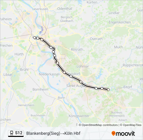S12 Train Line Map