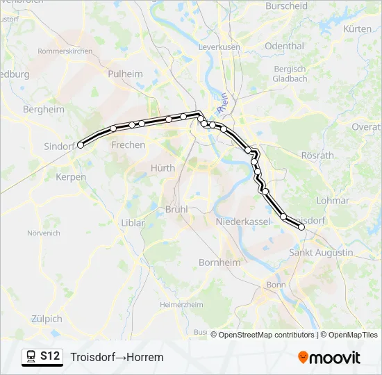 S12 Train Line Map