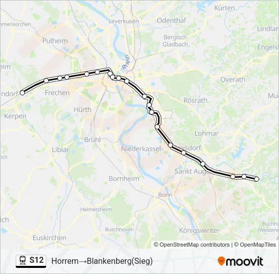 S12 Train Line Map