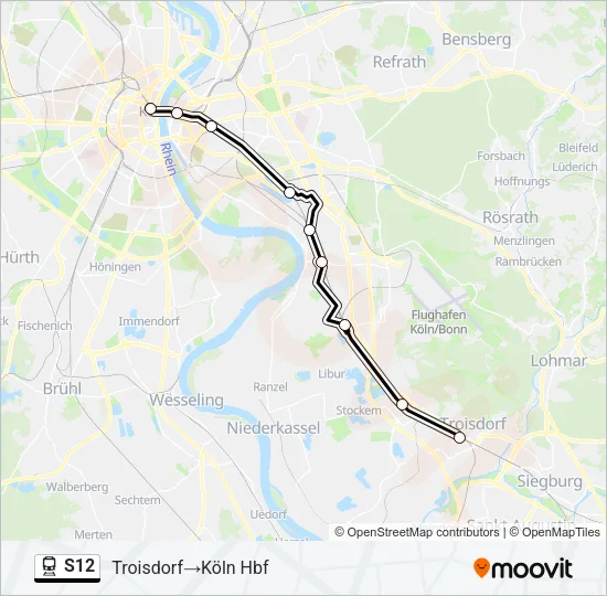 S12 Train Line Map