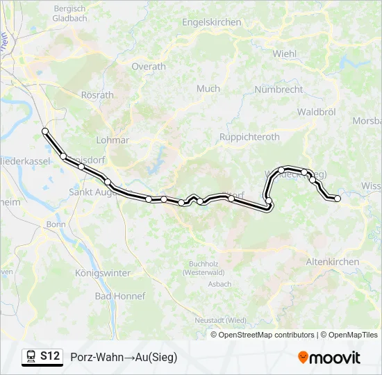 S12 Train Line Map