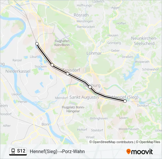 S12 Train Line Map