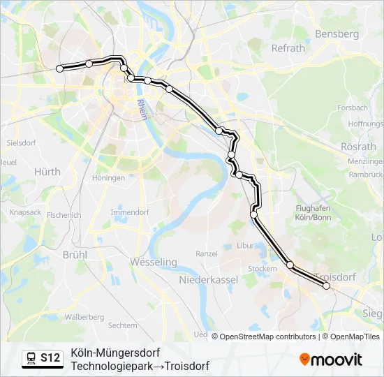 S12 Train Line Map