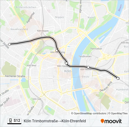 S12 Train Line Map