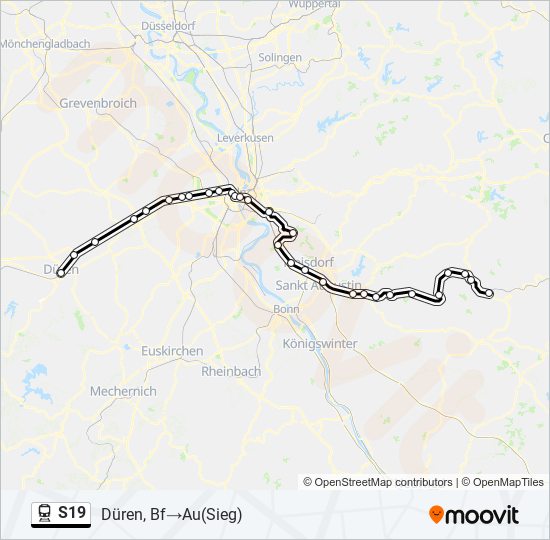 S19 train Line Map