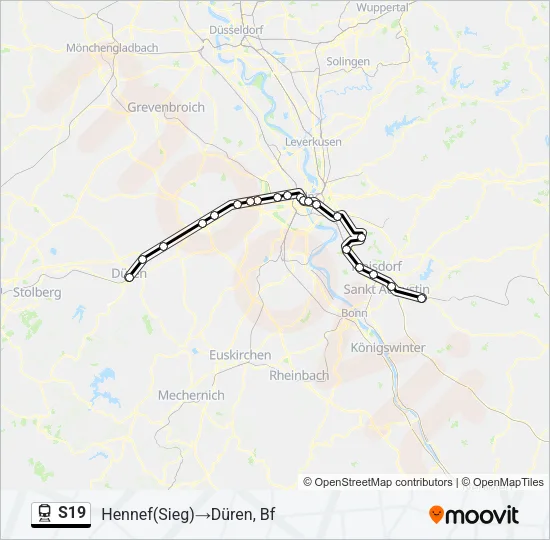S19 Train Line Map