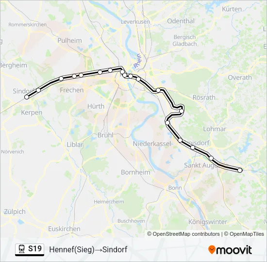 S19 Train Line Map