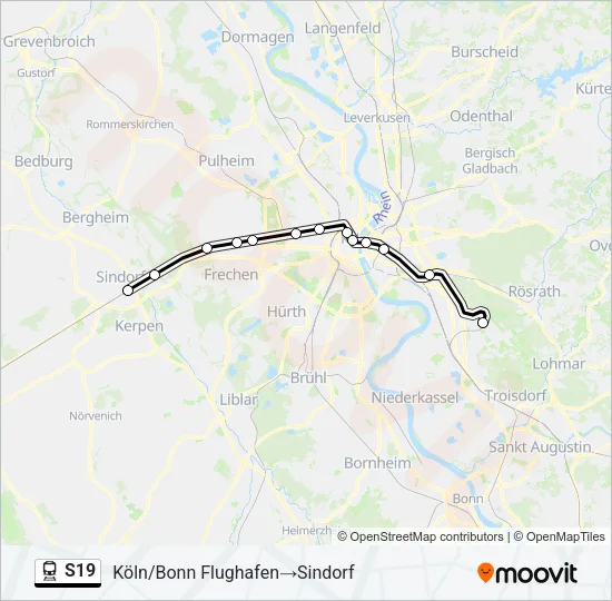 S19 Train Line Map