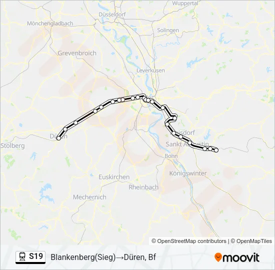 S19 Train Line Map