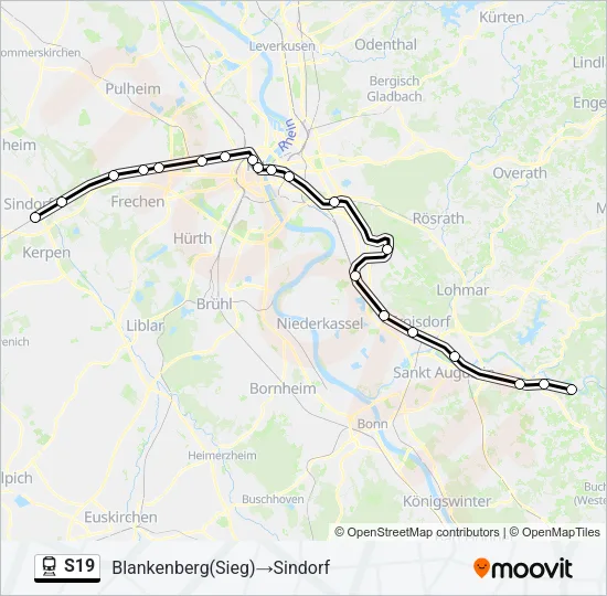 S19 Train Line Map