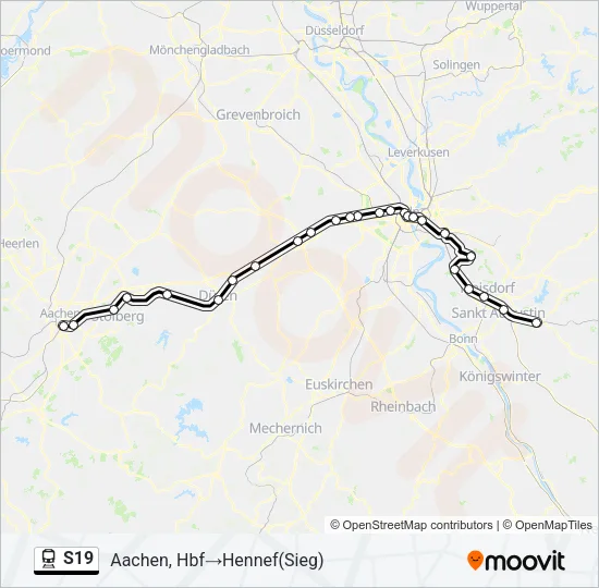 S19 Train Line Map