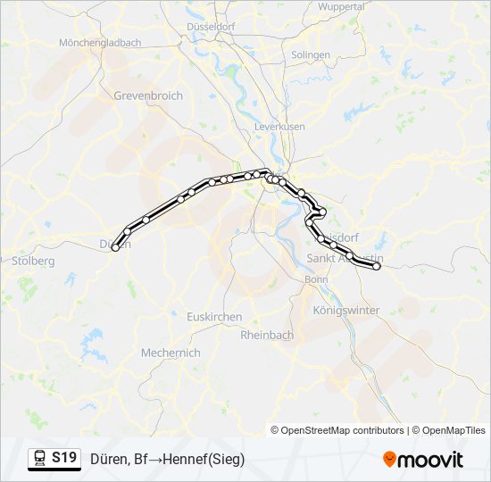 S19 train Line Map