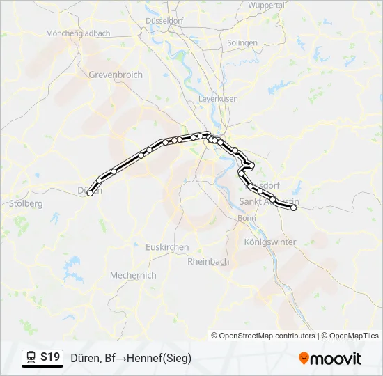 S19 Train Line Map