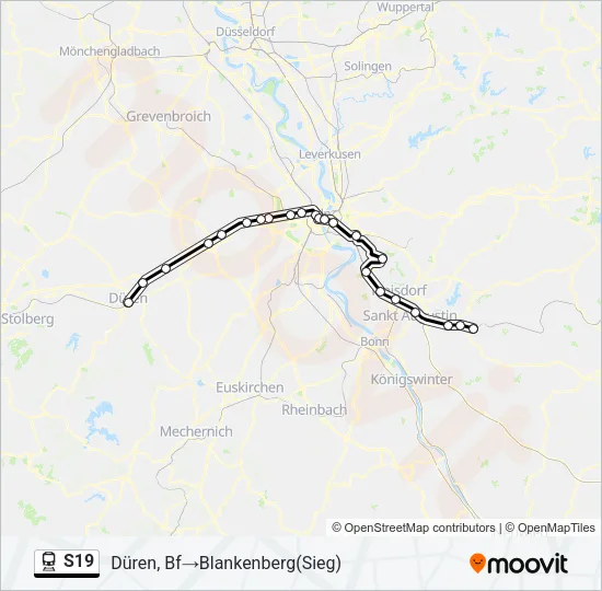 S19 Train Line Map