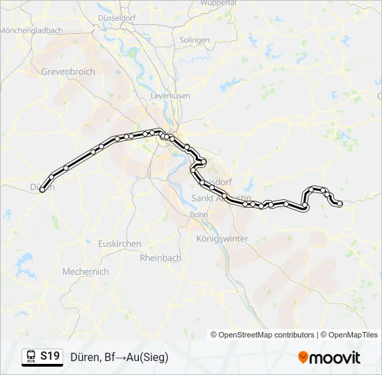 S19 Train Line Map