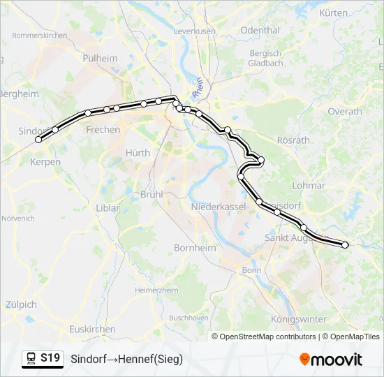 S19 Train Line Map
