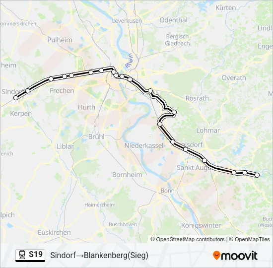 S19 Train Line Map
