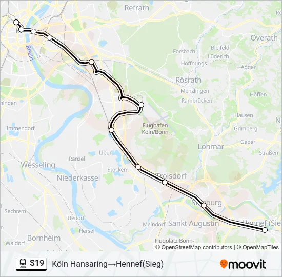 S19 Train Line Map