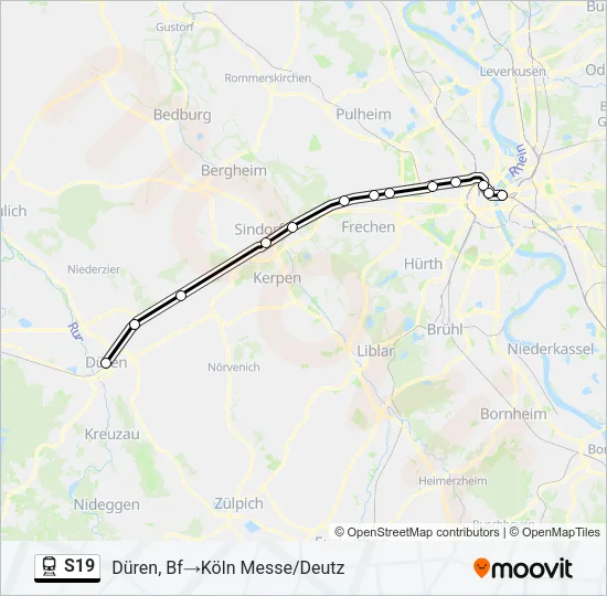 S19 Train Line Map