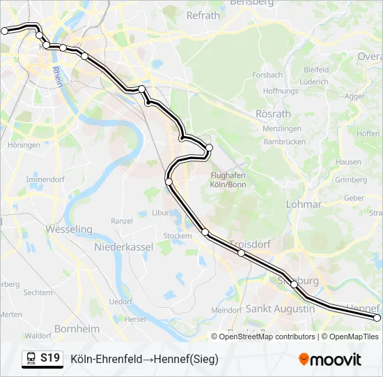 S19 Train Line Map