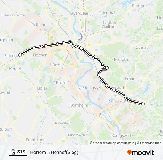 S19 Train Line Map