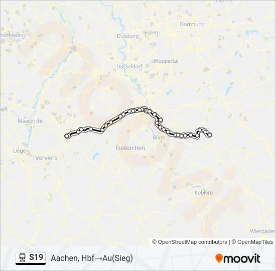 S19 Train Line Map