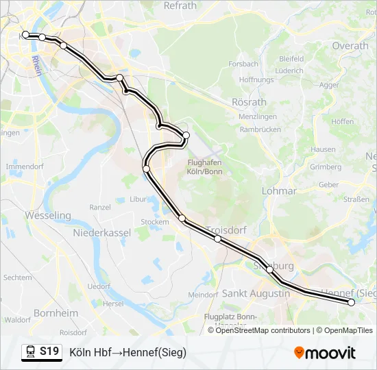 S19 Train Line Map