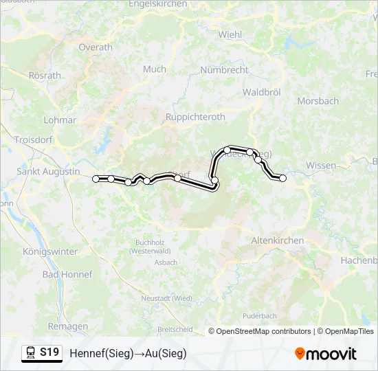S19 Train Line Map